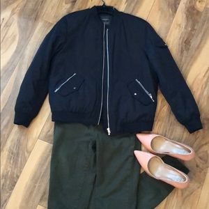 Zara black zippered jacket size small.